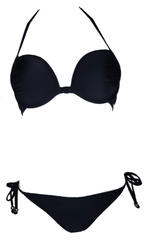 black push up bikini bra, swimsuit padded bra, black bikini, two pieces black, deux pieces rembourres noir, push up bikini noir,traje de baño,bañadores dos piezas negro acolchado