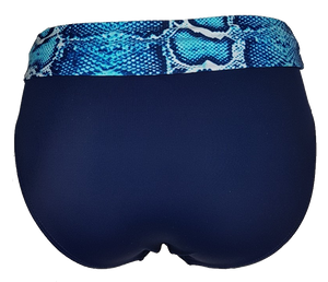 Back view of high waist bikini bottom,foldable belt,swimsuit high waisted,culotte maillot bikini haute,bragas de bikini alto