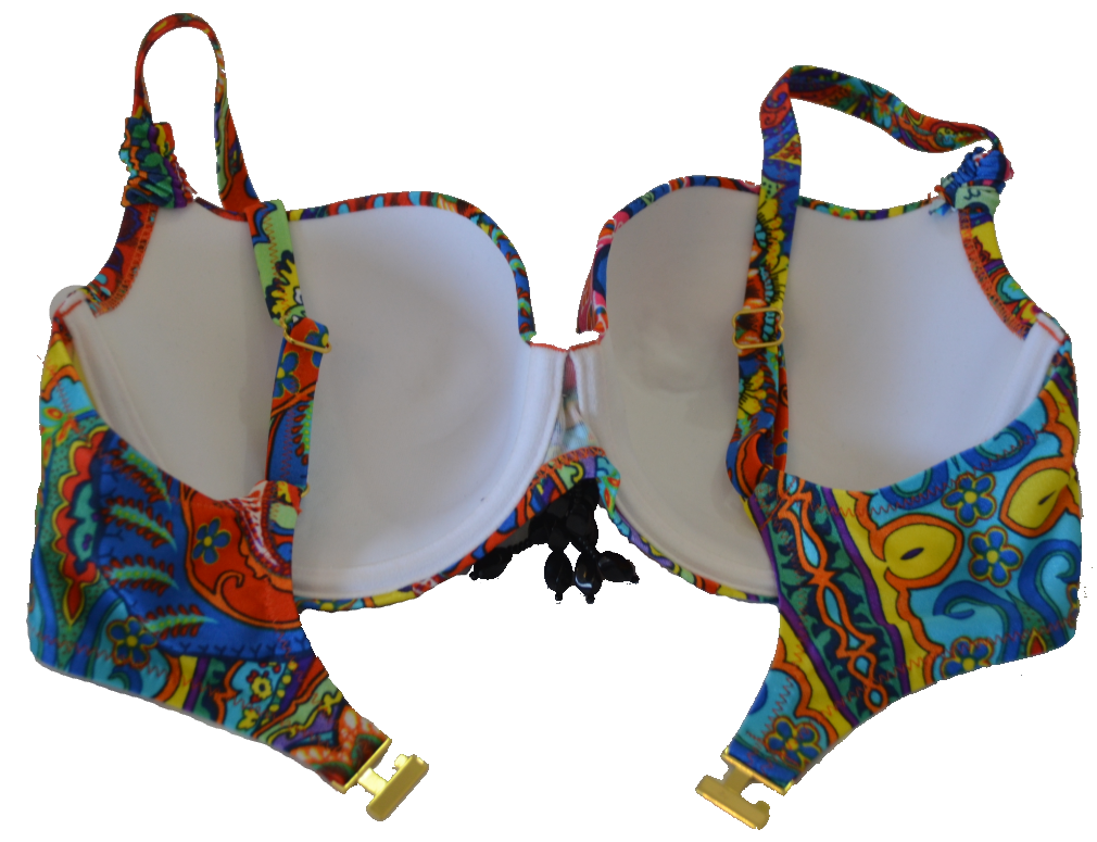 deep cup plus sized padded bra bikini top, big push-up size bikini bra, bikini grand bonnet, traje de baño acolchado talla grande
