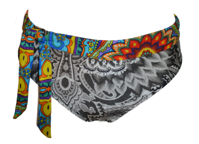 Carnaval print high waisted Bikini Bottom