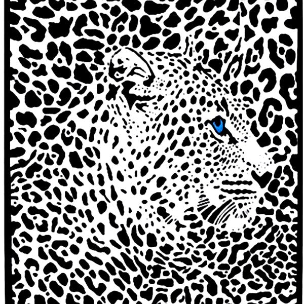 Microfiber Beach Towel Oversized Black Leopard Print