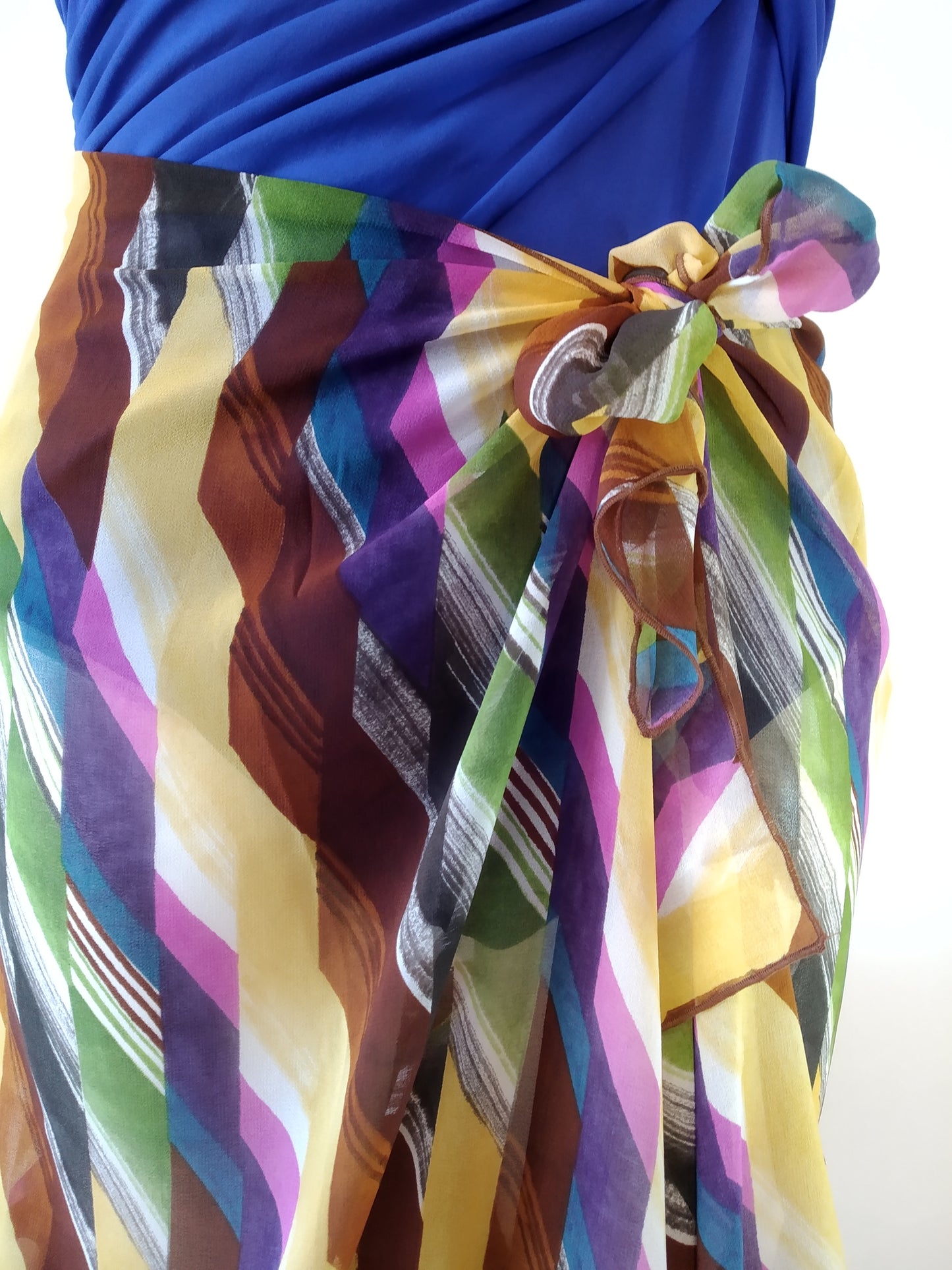 pareo skirt, multicolor pareo tie side, pareo chiffon, gideon oberzon,beach pareo sarong,wrap