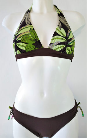 Green Leaves Bikini Halter