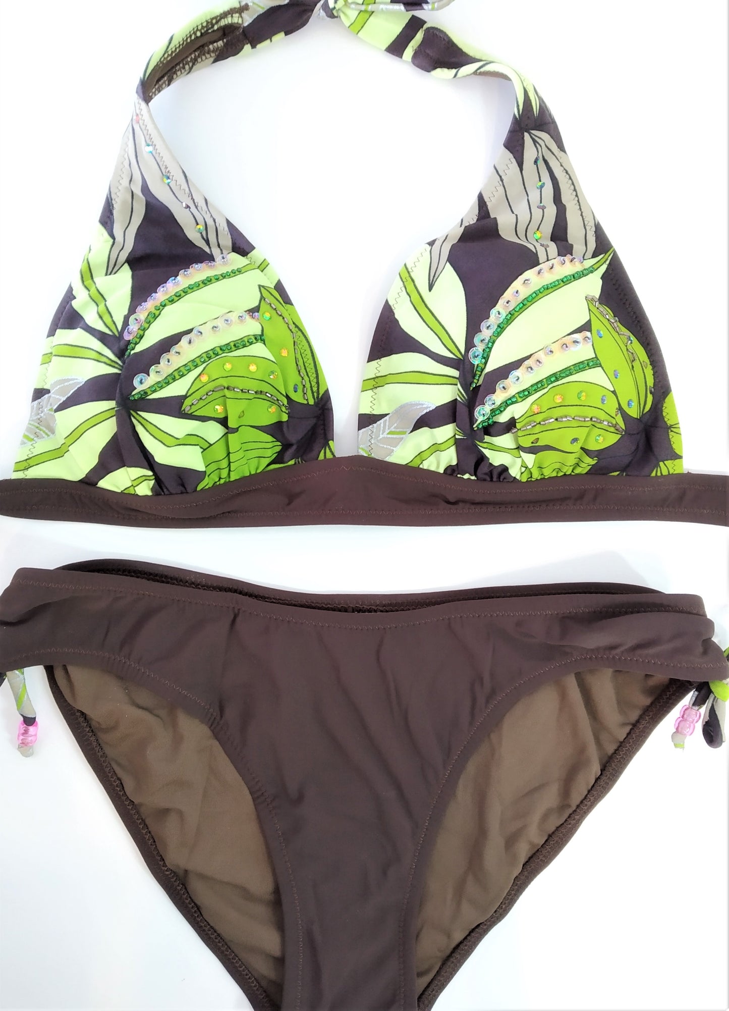 Green Leaves Bikini Halter