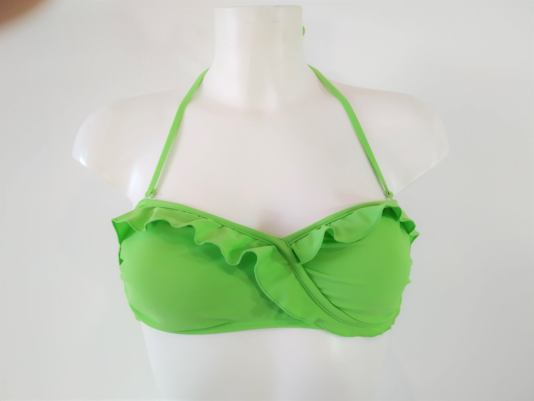 https://bikinn.com/ sexy strapless green bikini bra, bandeau,padded bandeau bra swimsuit,traje de baño bandeau verde, bandeau bikini vert
