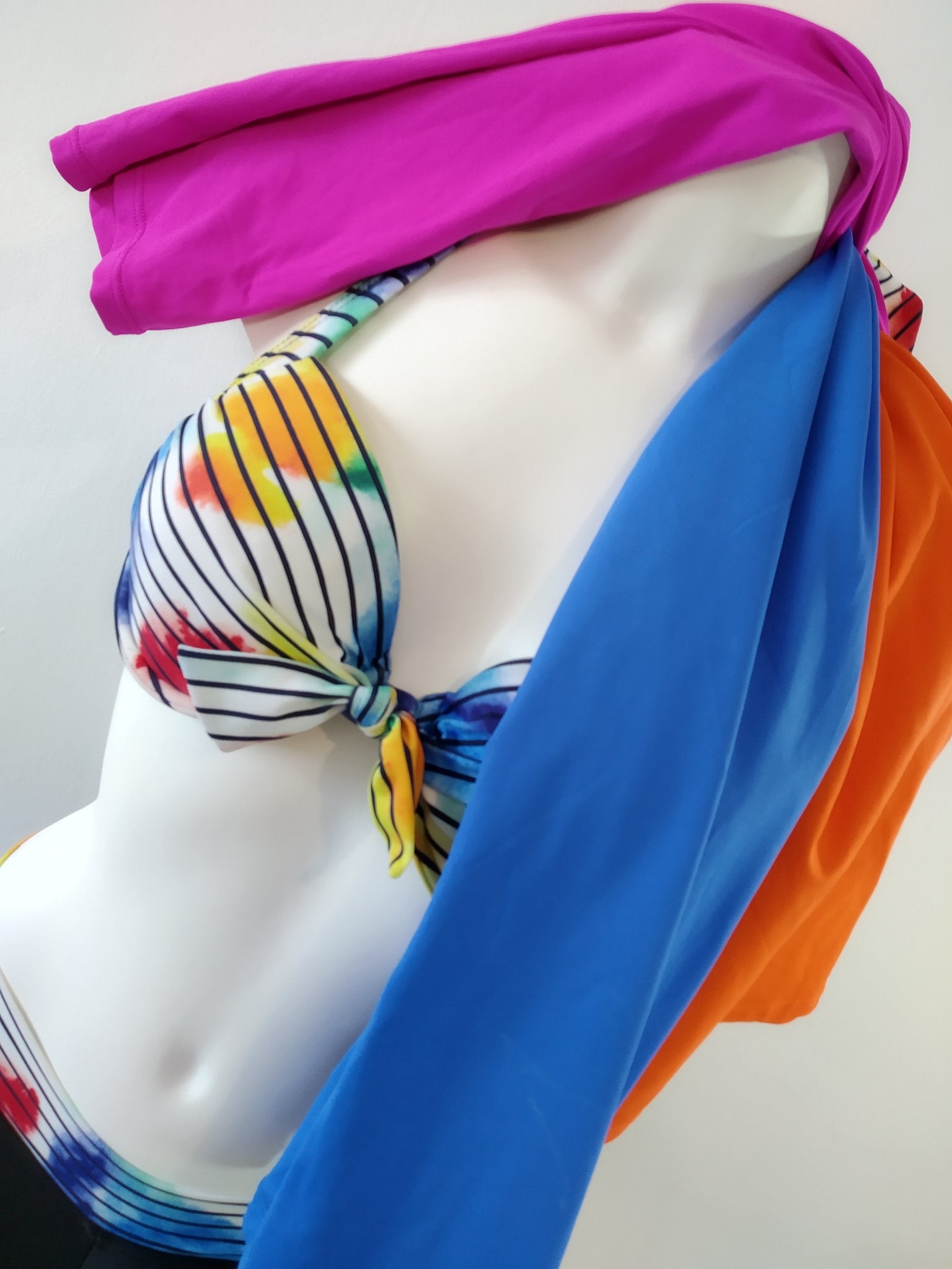 push up bikini halter bra, multicolor style maillot de bain rembourre deux piecestraje de baño multicolor acolchado dos piezas