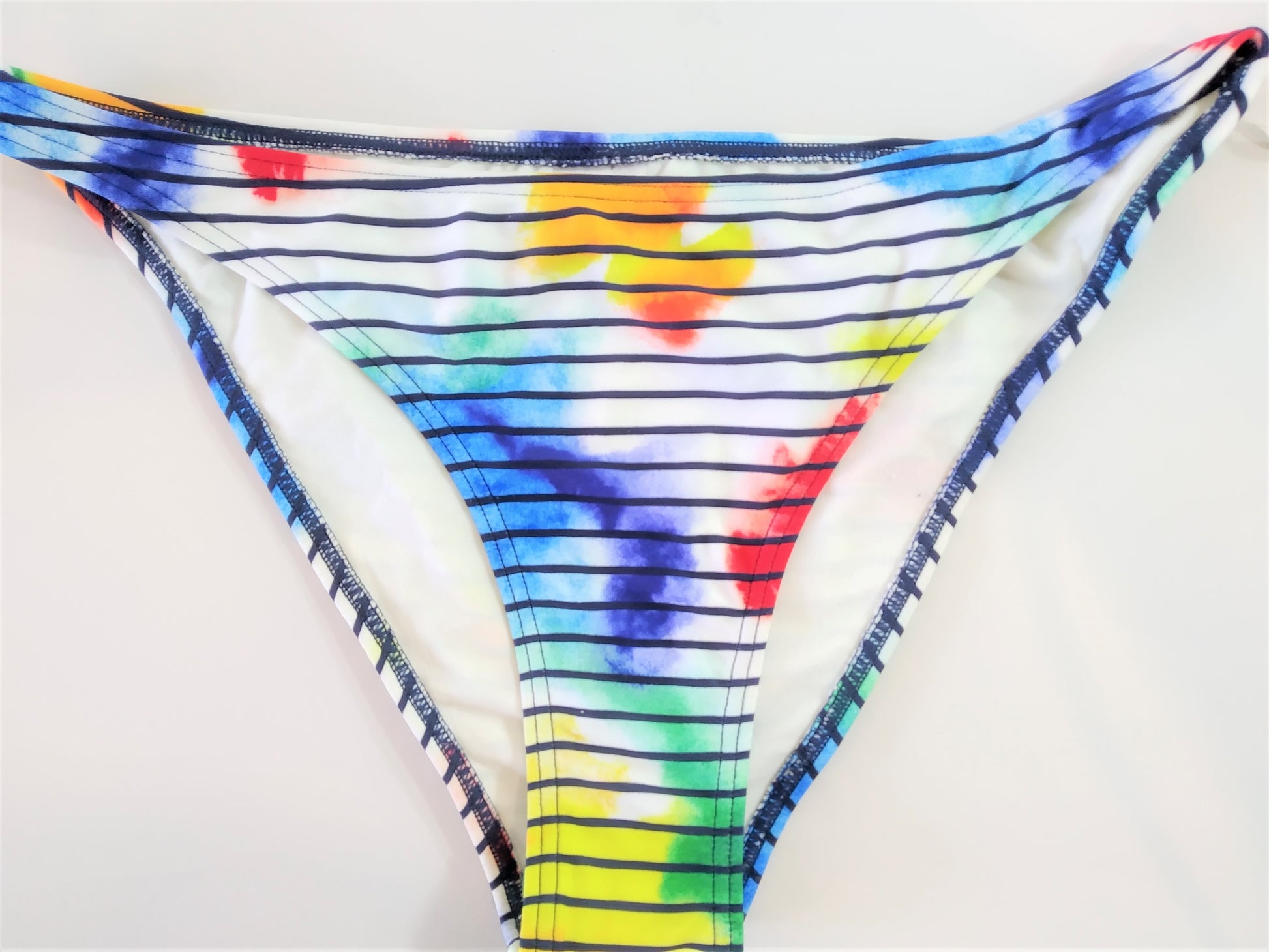 bikinn,classic multicolor bikini bottom,swimsuit panty, high leg bikini bottom, culotte de maillot de bain,traje de baño multicolor bragas ajuste normal