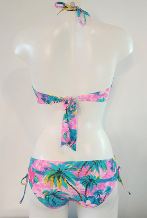 bikinn- swimsuit bandeau colorful two pieces strapless bikini, maillot de bain sans bretelles, traje de bano colorido bandeau