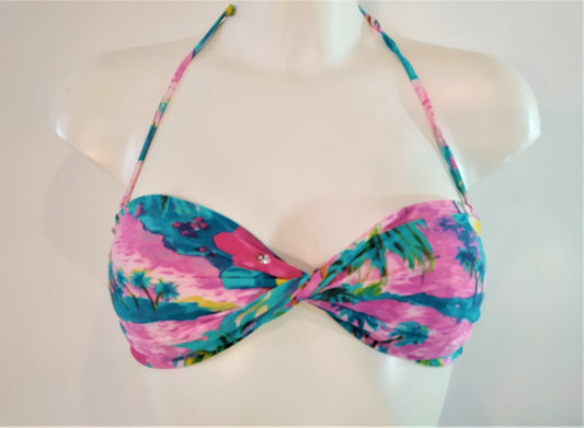 bikinn,colorful bandeau bra swimsuit,traje de baño bandeau,bikini strapless top swimwear