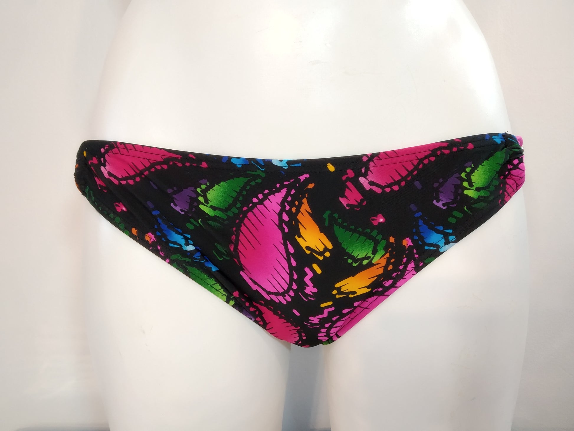 low cut swimsuit bottom colorful bikini panty,bas de maillot coupe basse culotte multicolor,traje de baño bragas colorido