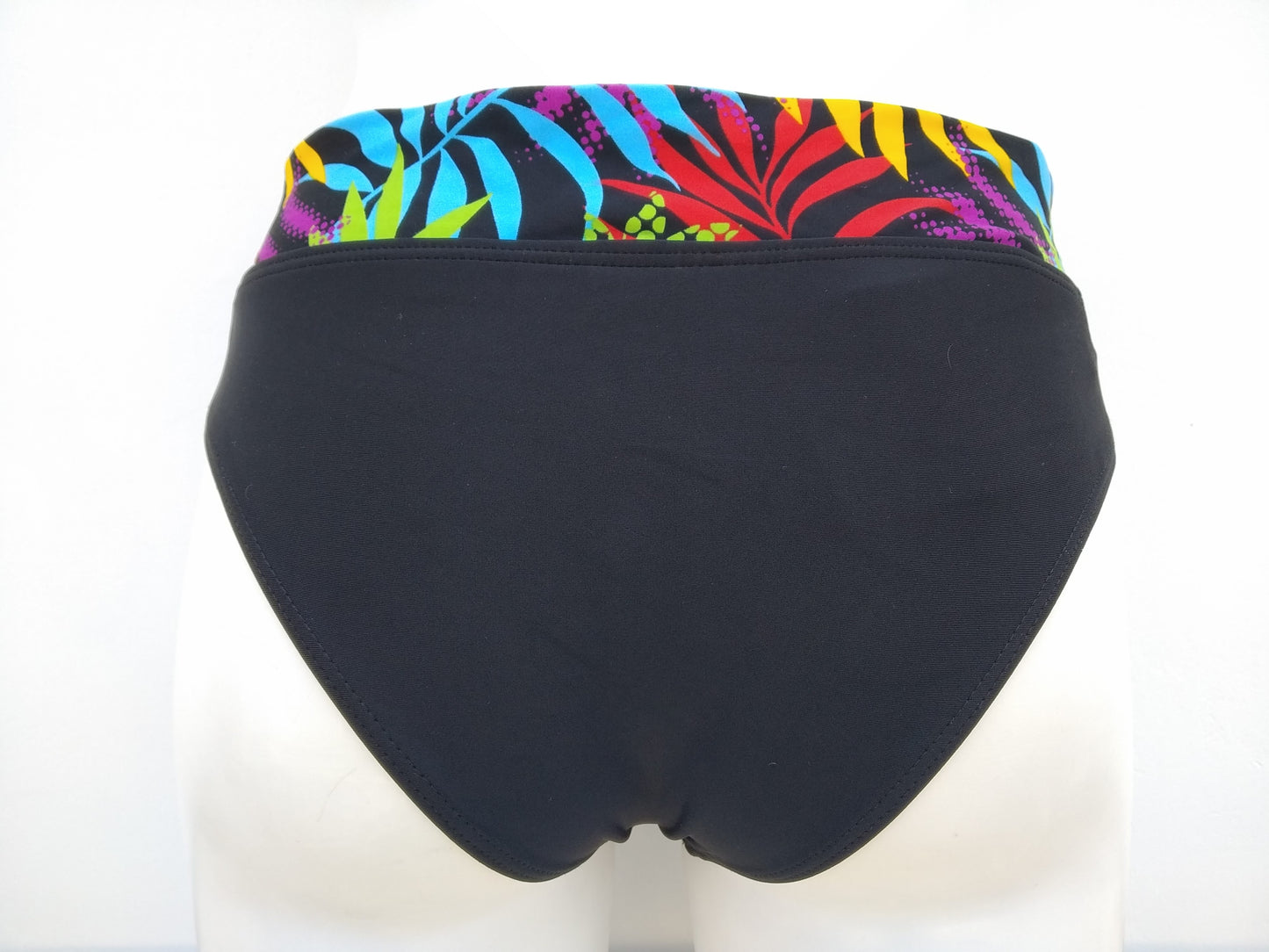 🌎bikinn-multicolored cuff swimsuit,maillot de bain à revers multicolore,traje de baño bragas