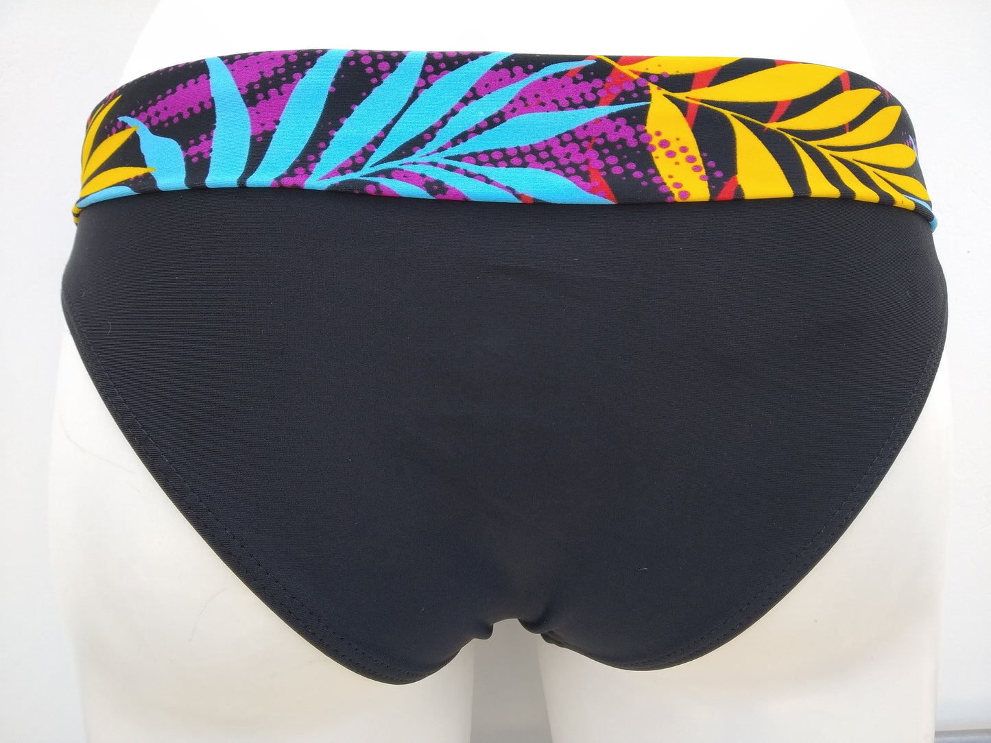 🌎bikinn-multicolored cuff swimsuit,maillot de bain à revers multicolore,traje de baño bragas