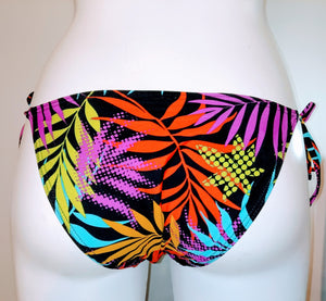 bikinn-low cut tie sides bikini bottom colorful, bas de maillot attaches sur cote multicolor, traje de baño bragas atadas a los lados