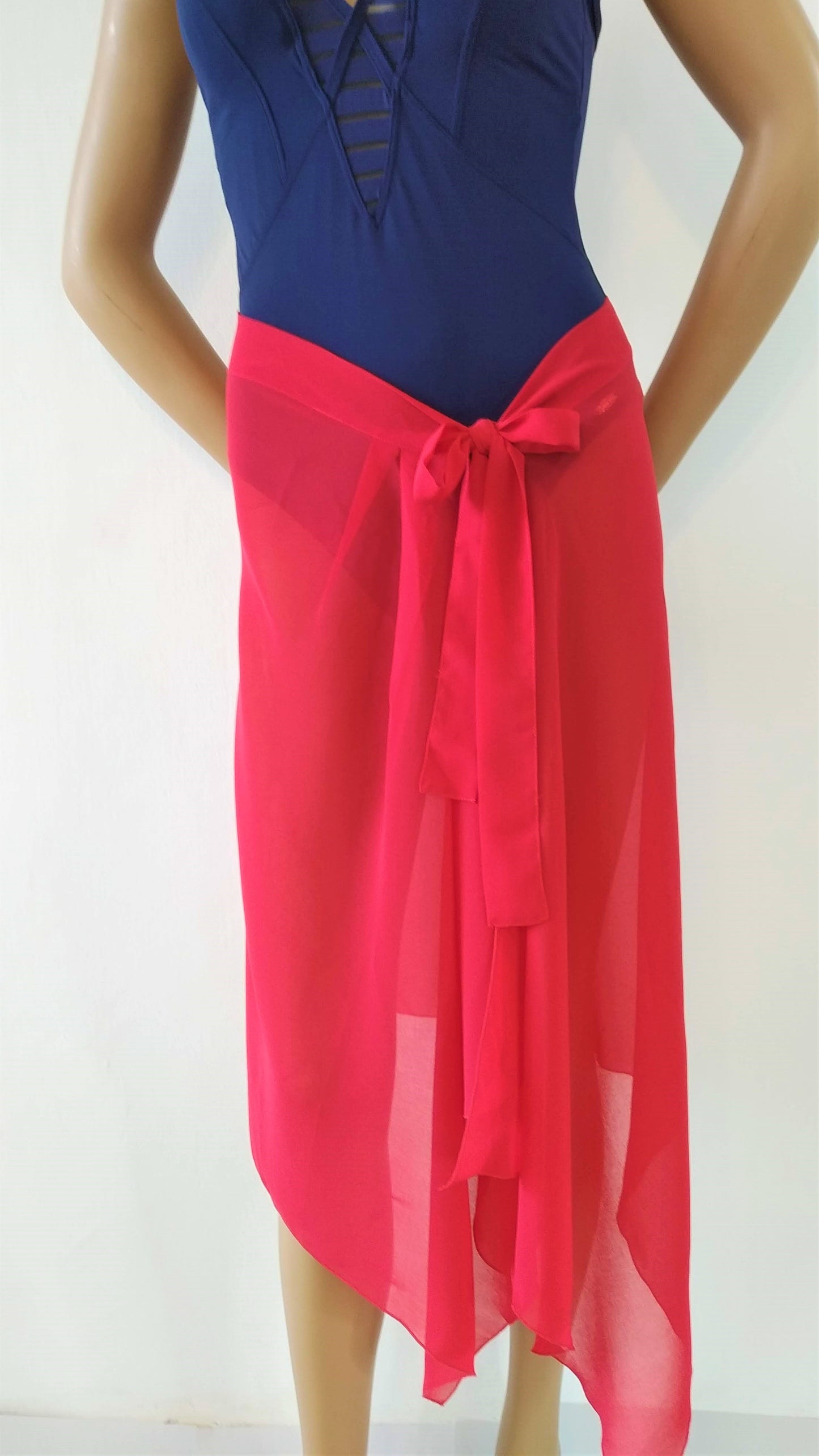 Red pareo skirt