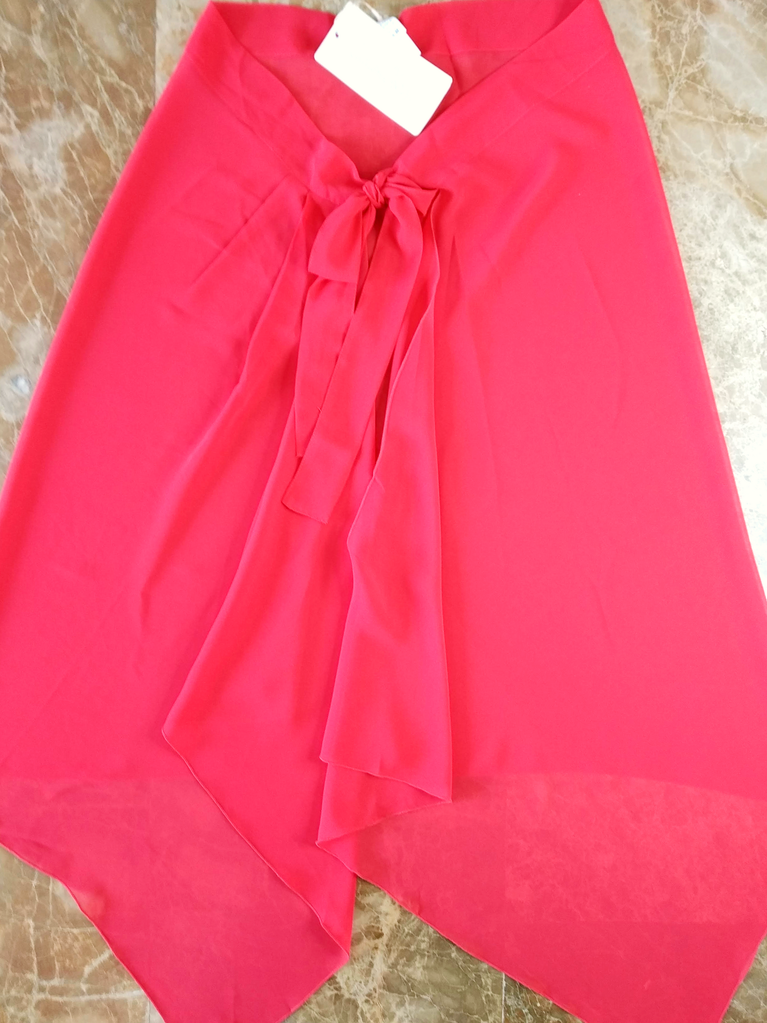 Red pareo skirt