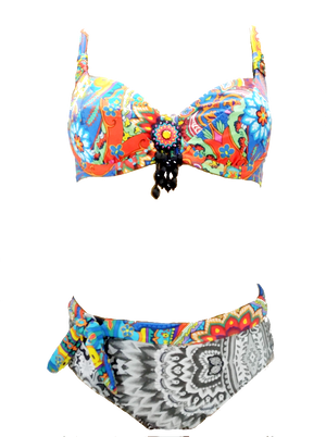 Carnaval print Underwire Classic Bikini Bra