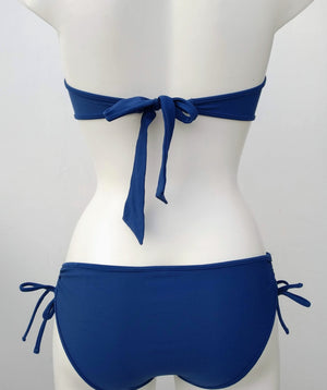 back view of blue strapless bikini set. bikinn.com