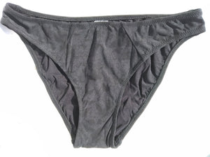 Flat view of the black regular bottom, fully lined, from the Malibu beach push-up black bikini set. bikinn.com