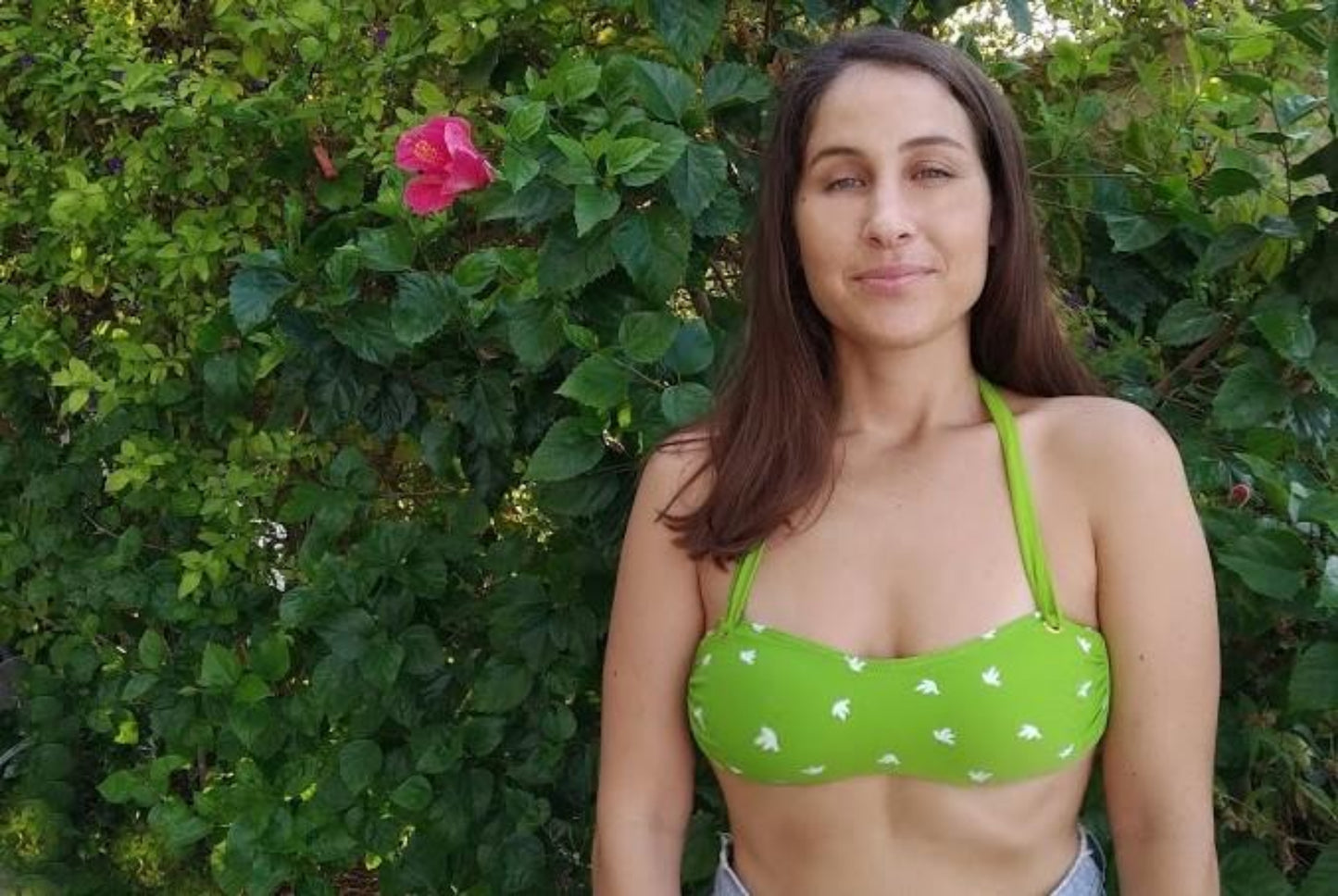 sexy strapless bikini bra, bandeau,padded bandeau bra swimsuit,brezilian bikini ,green two pieces,traje de baño bandeau