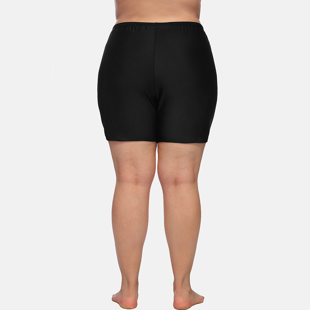 High Waist Plus Size Swimming Short Leggings