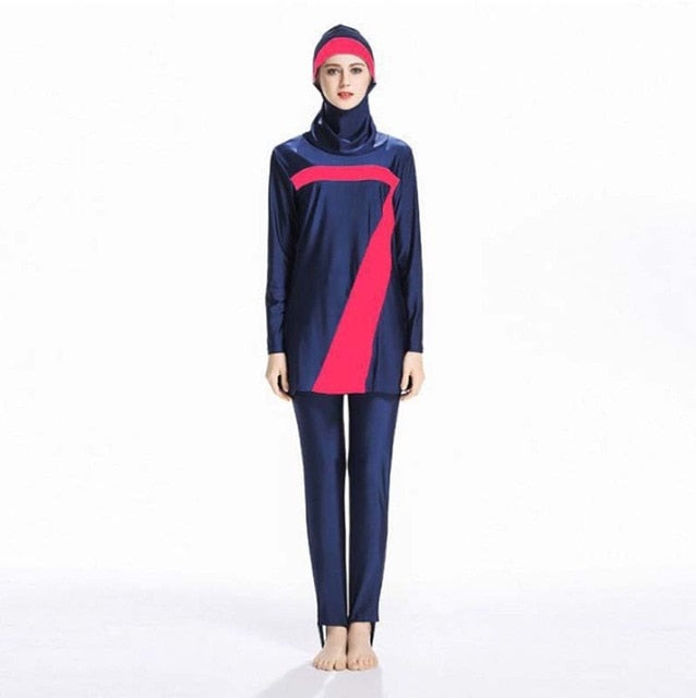 Full Coverage Swimsuit  overall Women Full Body Muslim Burkini Modest Swimwear