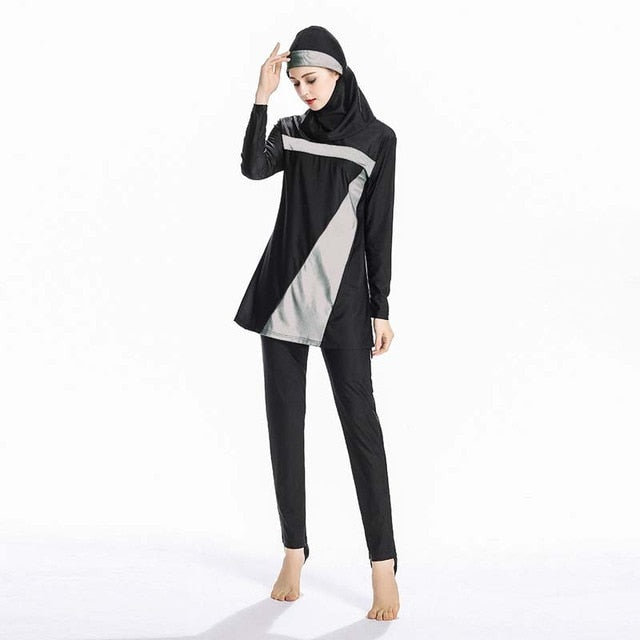 Full Coverage Swimsuit  overall Women Full Body Muslim Burkini Modest Swimwear