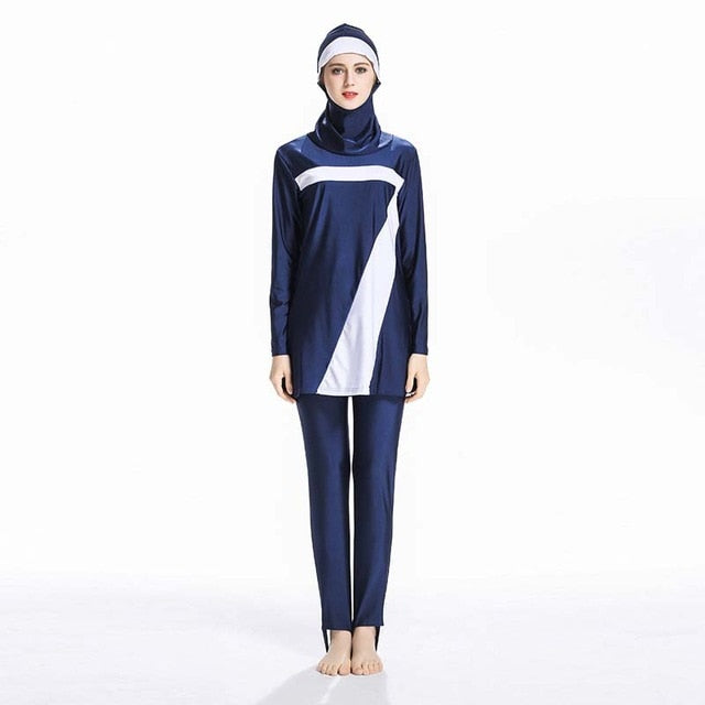 Full Coverage Swimsuit  overall Women Full Body Muslim Burkini Modest Swimwear