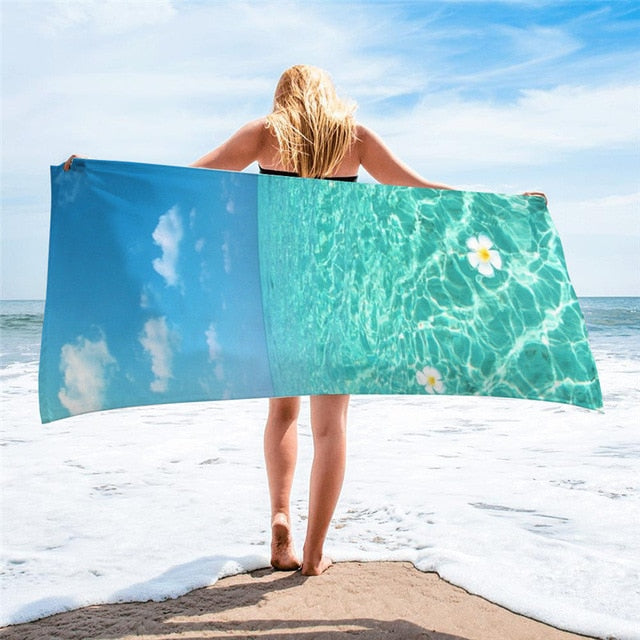 large printed microfiber beach towels, grandes serviettes de plage en microfibre imprimées, toallas de playa de microfibra . bikinn.com