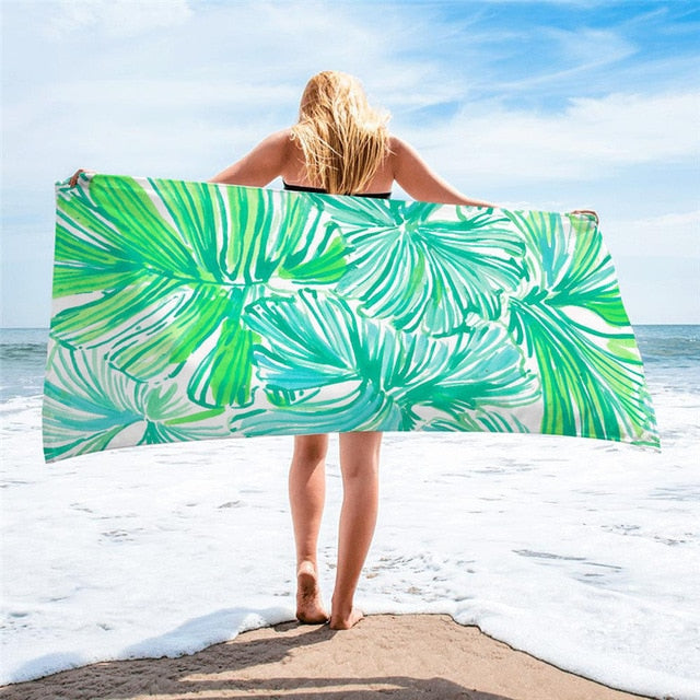 large printed microfiber beach towels, grandes serviettes de plage en microfibre imprimées, toallas de playa de microfibra . bikinn.com