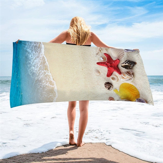 large printed microfiber beach towels, grandes serviettes de plage en microfibre imprimées, toallas de playa de microfibra . bikinn.com