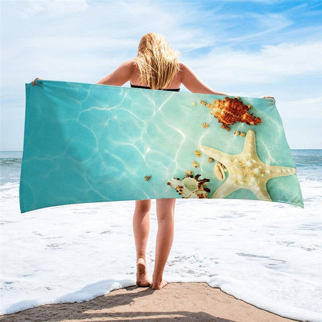 large printed microfiber beach towels, grandes serviettes de plage en microfibre imprimées, toallas de playa de microfibra . bikinn.com