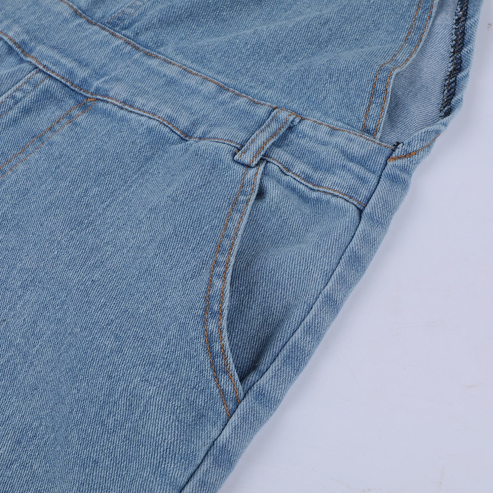 Women's Denim Overalls, overall jeans full length legs, adjustable-straps. bikinn.com